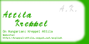 attila kreppel business card